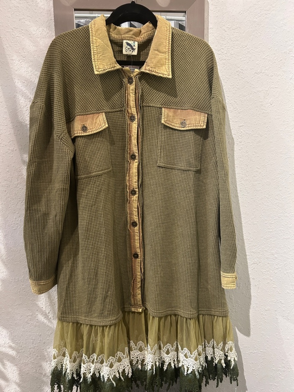 NWOT Jaded Gypsy In The Moment Duster in Olive  Size SM/MD